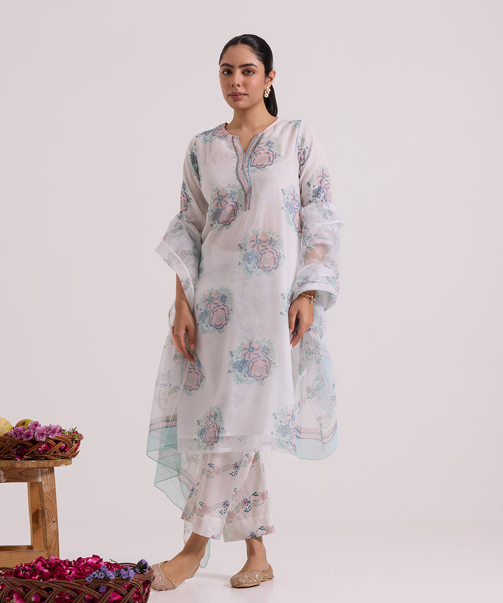 White_Pink_Gulab_Hand_Block_Printed_Kota_Doria_Suit_Set_With_Dupatta_WeaverStory_01