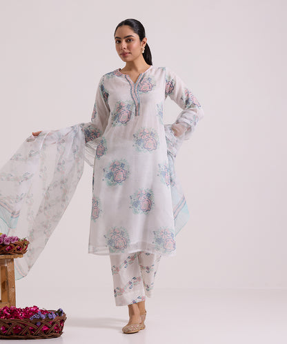 White_Pink_Gulab_Hand_Block_Printed_Kota_Doria_Suit_Set_With_Dupatta_WeaverStory_02