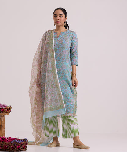 Light_Blue_Hand_Block_Printed_Kota_Doria_Suit_Set_With_Dupatta_WeaverStory_01