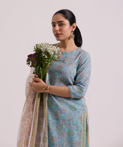 Light_Blue_Hand_Block_Printed_Kota_Doria_Suit_Set_With_Dupatta_WeaverStory_03