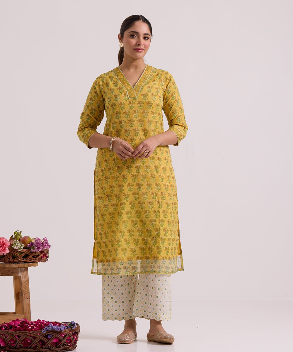 Yellow_Hand_Block_Printed_Kota_Doria_Suit_Set_With_Dupatta_WeaverStory_03