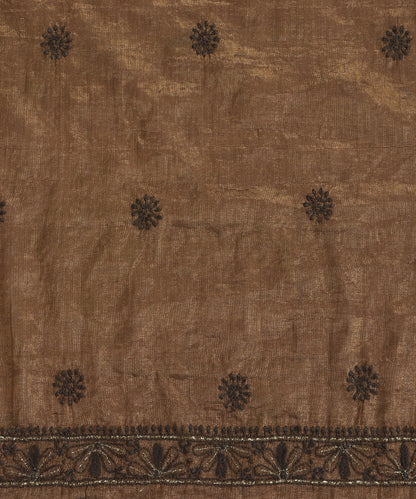 Brown_Lucknawi_Tissue_Kurtas_With_Embroidery_And_Lining_WeaverStory_04