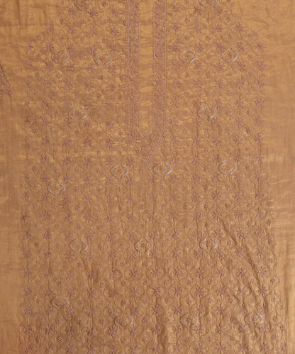 Beige_Lucknawi_Tissue_Kurtas_With_Embroidery_And_Lining_WeaverStory_02