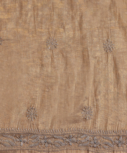 Beige-Brown_Lucknawi_Tissue_Kurtas_With_Embroidery_And_Lining_WeaverStory_03