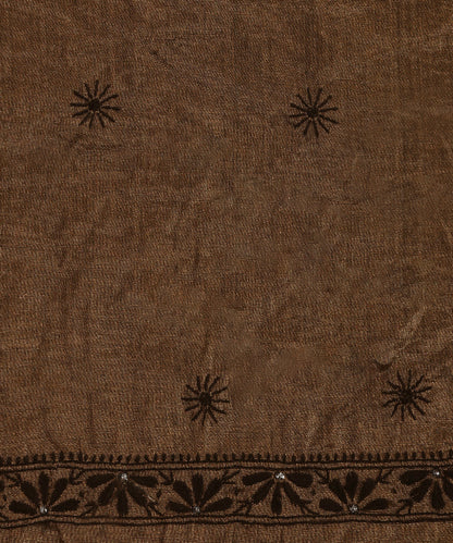 Brown_Lucknawi_Tissue_Kurtas_With_Embroidery_And_Lining_WeaverStory_03