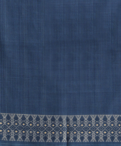 Blue_Handloom_Pure_Eri_Silk_Assam_Indigo_Dye_Saree_With_Beige_Selvedge_WeaverStory_06