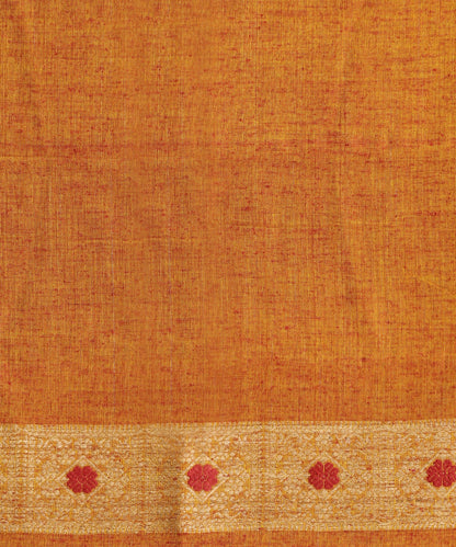 Mustard_Handloom_Pure_Eri_Silk_Assam_Manjistha_Dye_Saree_With_Multicoloured_Floral_Booti_WeaverStory_06