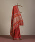 Rust_Handloom_Pure_Eri_Silk_Assam_Manjistha_Dye_Saree_With_Multicoloured_Floral_Booti_WeaverStory_01
