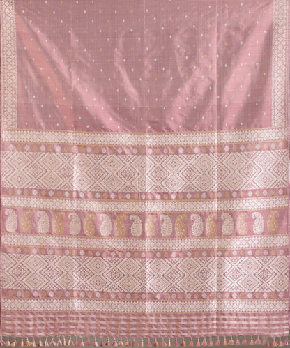 Lilac_Handloom_Pure_Mulberry_Silk_Lac_Stick_Dye_Saree_With_Ambi_Booti_On_Pallu_WeaverStory_06