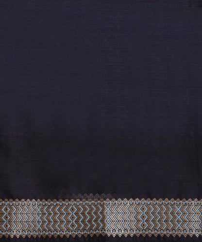 Blue_Handloom_Raw_Mulberry_Silk_Myrobalan_Dye_Saree_With_Sky_Blue_Floral_Boota_WeaverStory_04