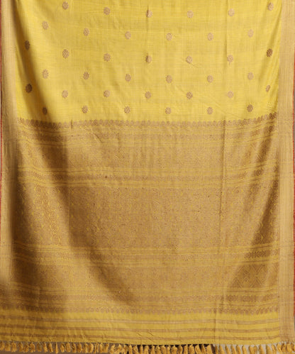 Pista_Handloom_Pure_Eri_Silk_Onion_Peel_Dye_Saree_With_Red_Selvedge_WeaverStory_05