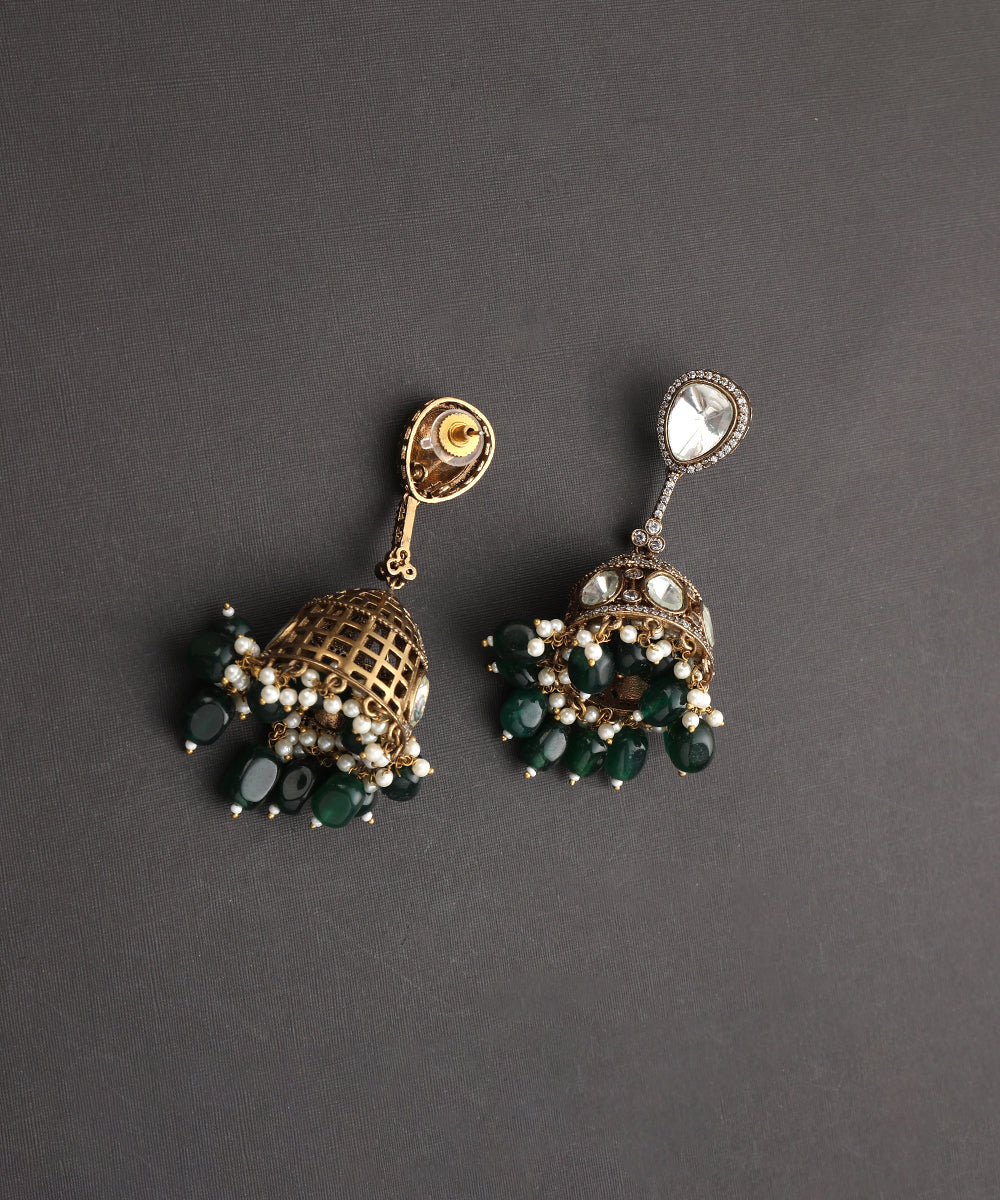 Indira_Handcrafted_Silver_Alloy_Jhumki_With_Semi_Precious_Stones_WeaverStory_03