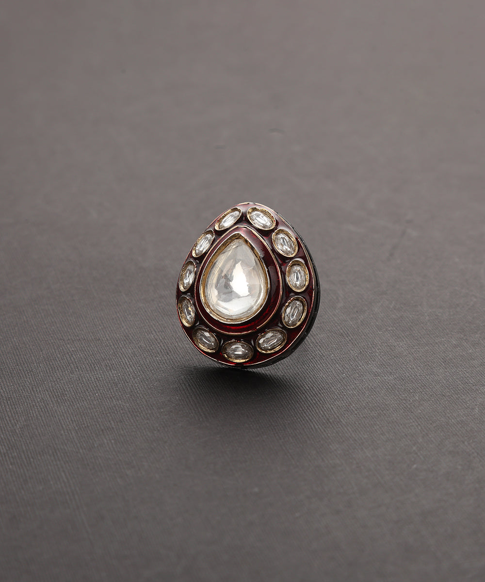 Shaurya_Handcrafted_Silver_Alloy_Ring_With_Semi_Precious_Stones_WeaverStory_02