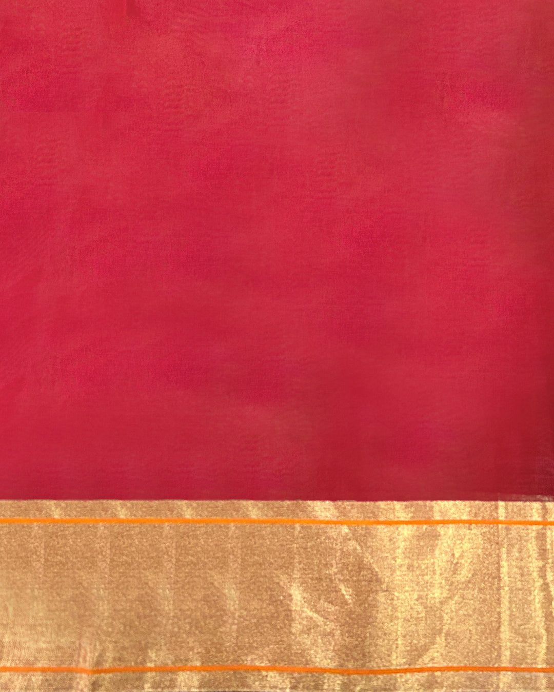 Handloom_Rani_Pink_Plain_Pure_Cotton_Chanderi_Saree_With_Gold_Tissue_Border_WeaverStory_05