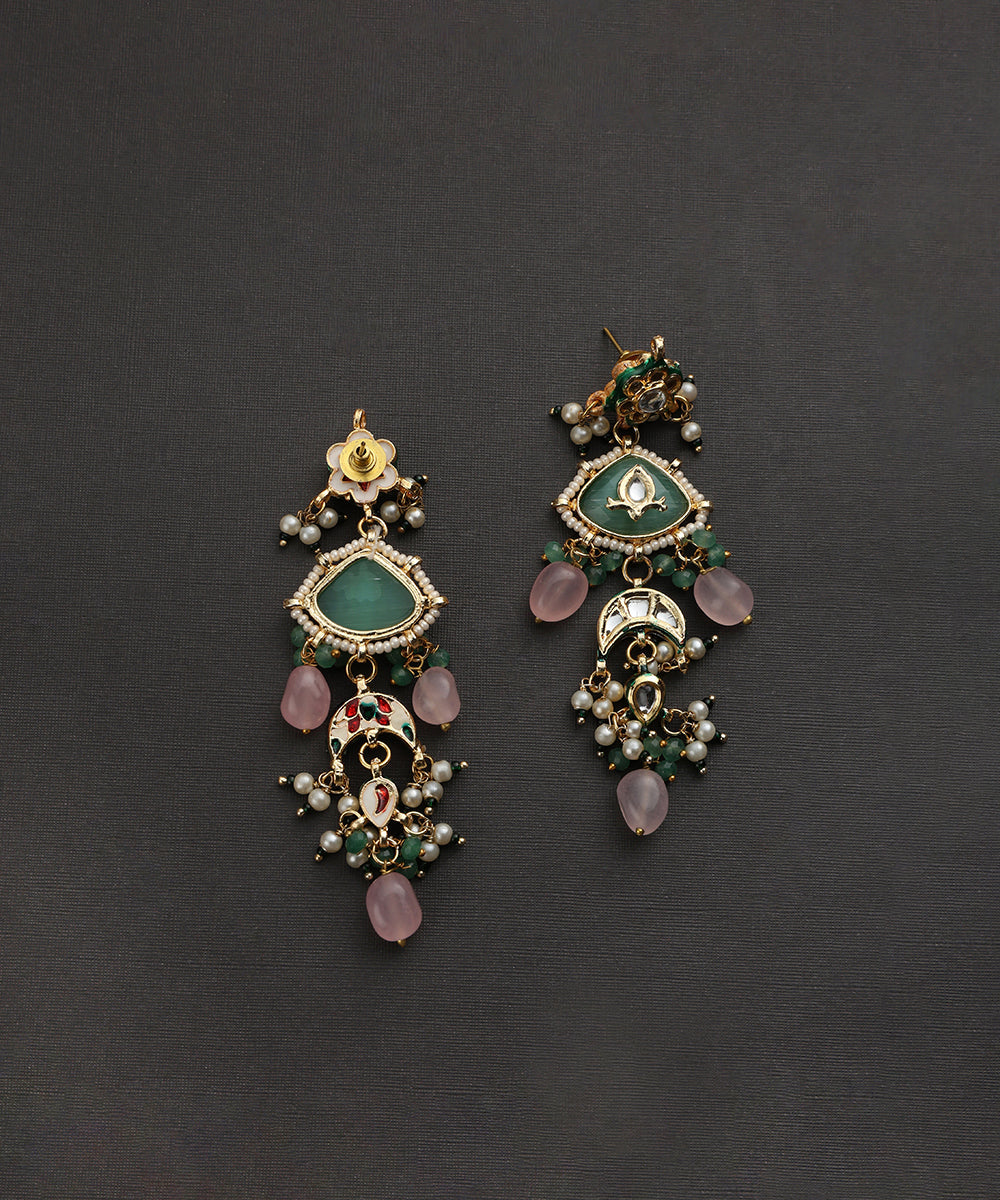 Rishima_Handcrafted_Earrings_With_Semi_Precious_Stones_And_Pearls_WeaverStory_03