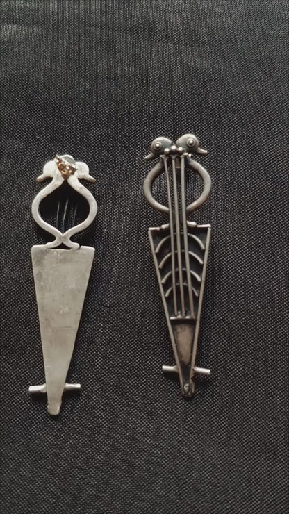 Delisha Handcrafted Oxidised Pure Silver Earrings