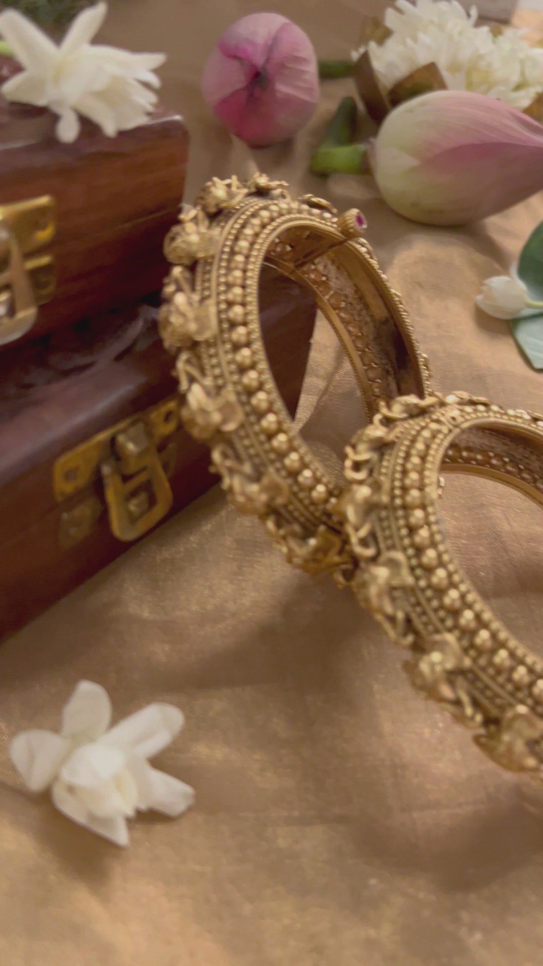 Donika Handcrafted Bangles With Peacock Motifs