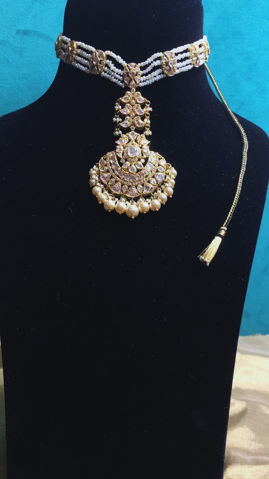 Paakhi Handcrafted Pure Silver Matha Patti With Moissanite Polki And Pearls