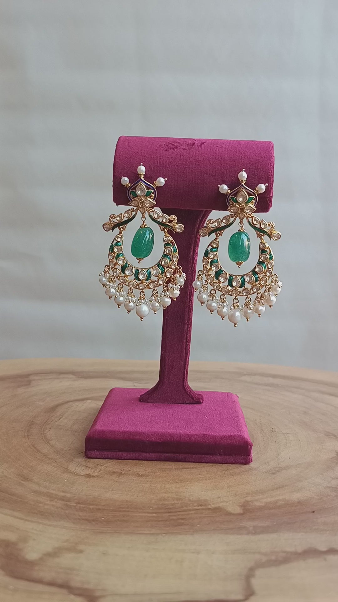 Nasreen Handcrafted Pure Silver Earrings With Semi Precious Stones