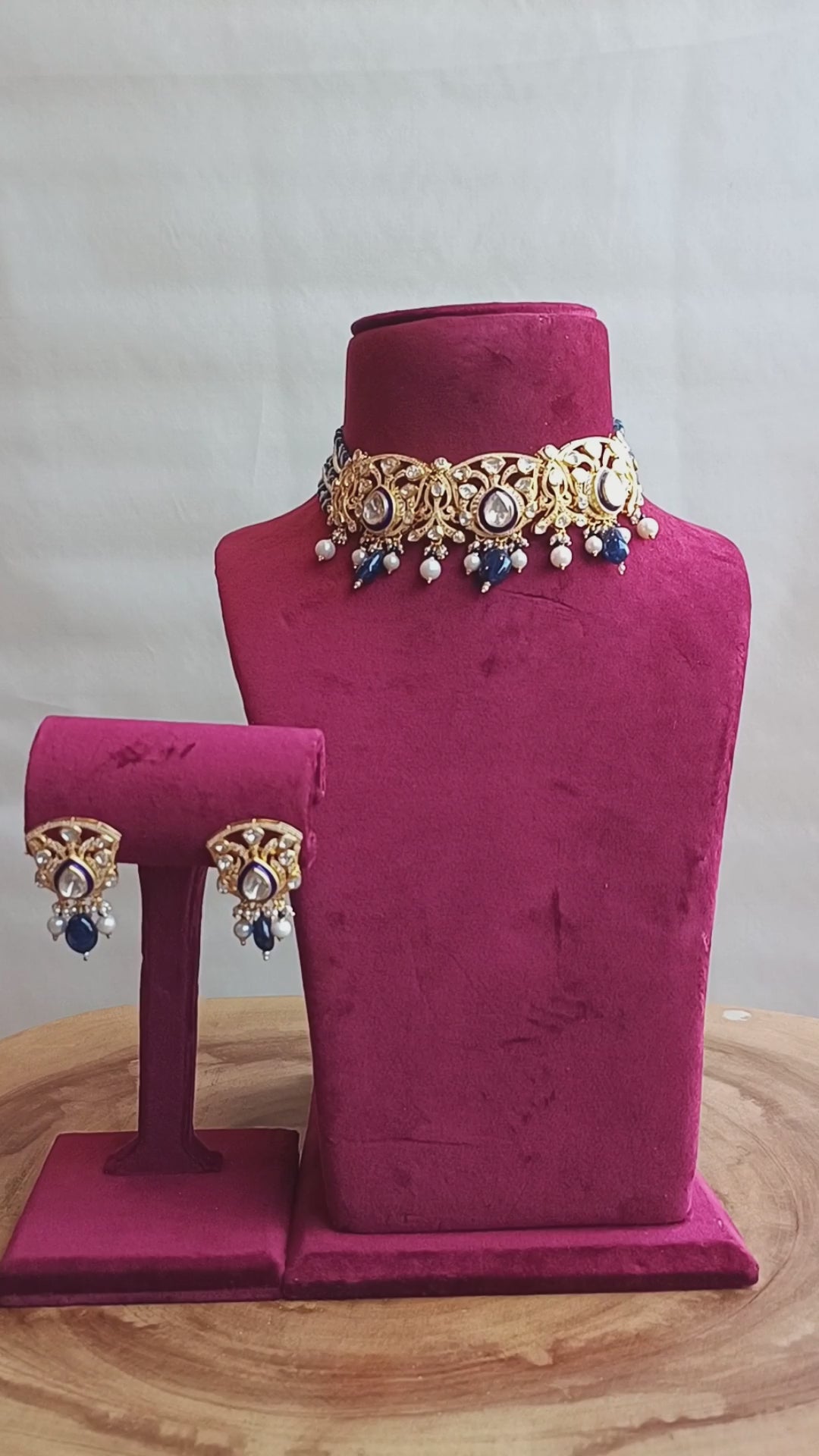 Zoya Handcrafted Pure Silver Collar Necklace Set With Pearls And Semi Precious Stones