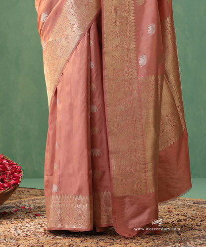 Handloom-Old-Rose-Pure-Katan-Silk-Shikargah-Banarasi-Saree-With-Gold-And-Silver-Elephant-Motifs_WeaverStory_04