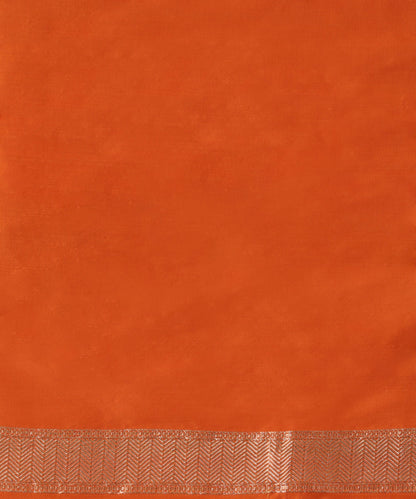 Orange-Handloom-Pure-Katan-Silk-Banarasi-Saree-With-Small-Paisley-And-Konia_WeaverStory_05