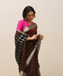 Handloom_Coke_Brown_Plain_Pure_Cotton_Chanderi_Saree_With_Silver_Border_WeaverStory_01