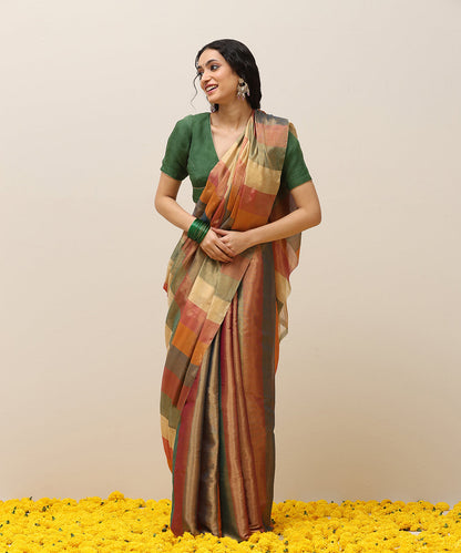 Rust_And_Gold_Handloom_Multicolor_Stripe_Pure_Tissue_Chanderi_Saree_WeaverStory_02