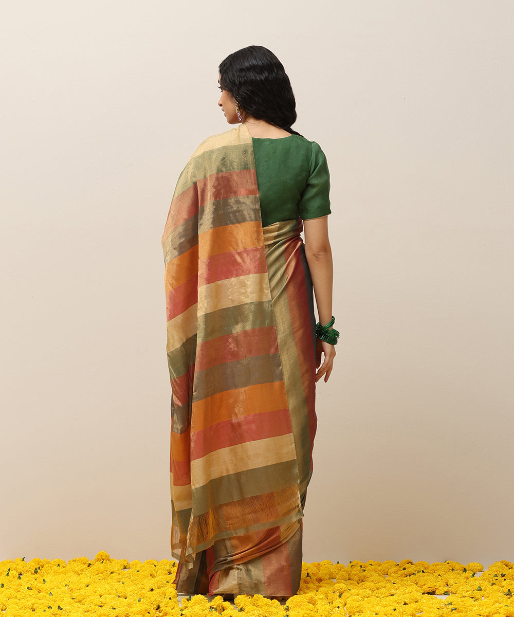 Rust_And_Gold_Handloom_Multicolor_Stripe_Pure_Tissue_Chanderi_Saree_WeaverStory_03