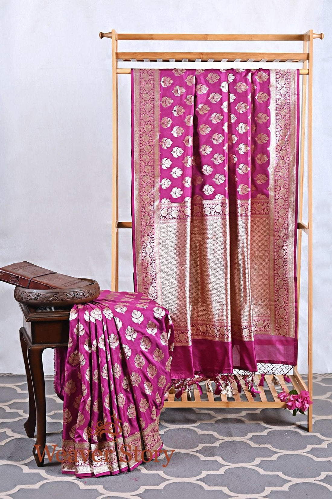 Purple_Banarasi_Handloom_Silk_Saree_with_Zari_Weave_WeaverStory_01
