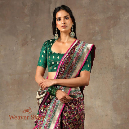 Handwoven_Wine_Meenakari_Patola_Saree_WeaverStory_01