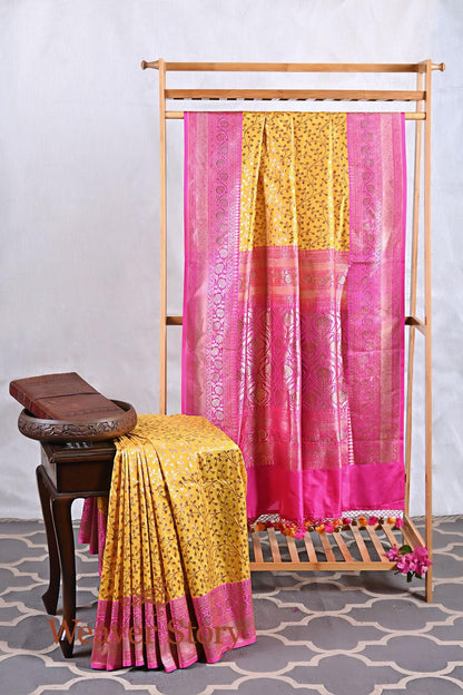 Yellow_and_Pink_Banarasi_Katan_Silk_Handloom_Saree_WeaverStory_01