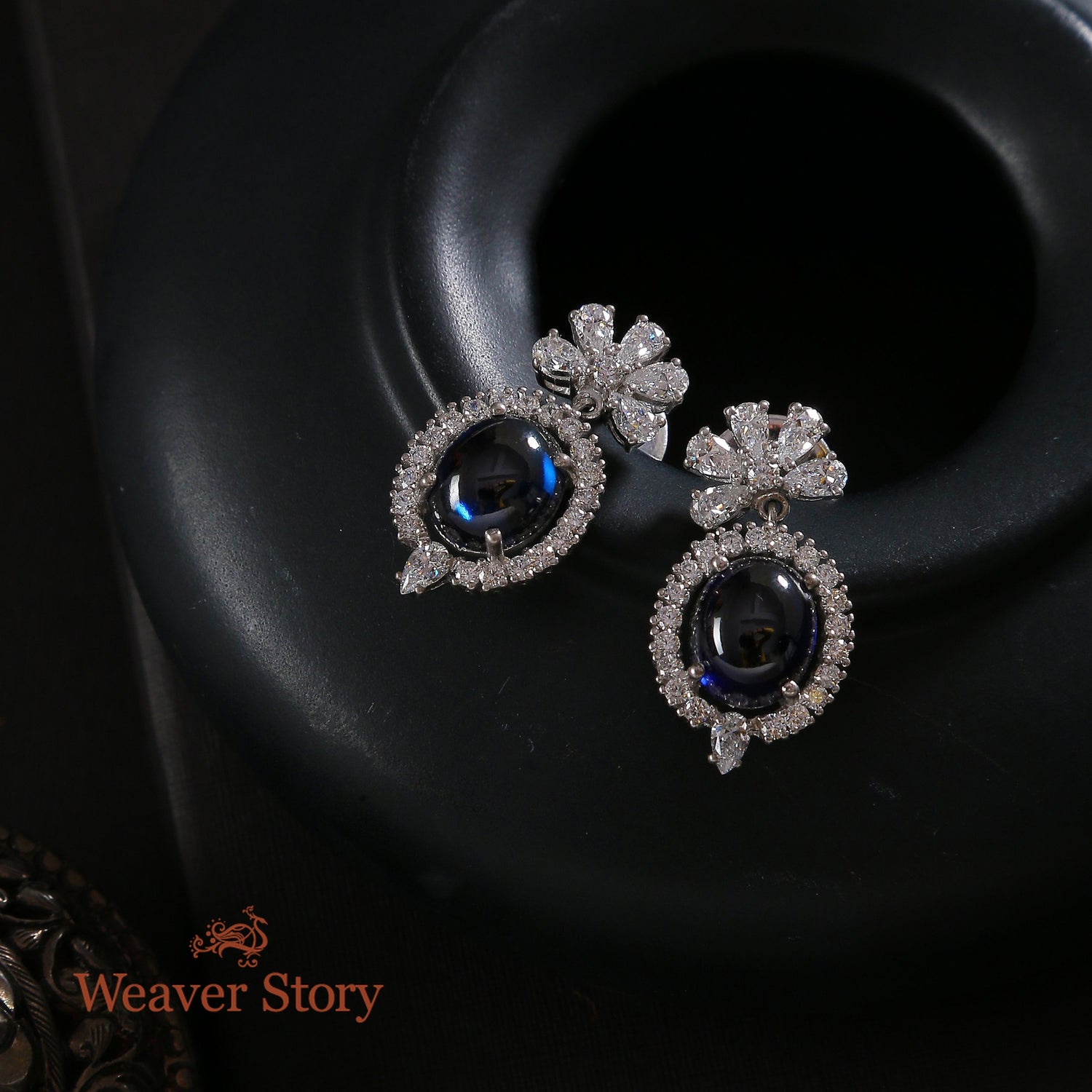 Nehreen_Earrings_with_Swarovski_Crafted_in_Pure_Silver_WeaverStory_01