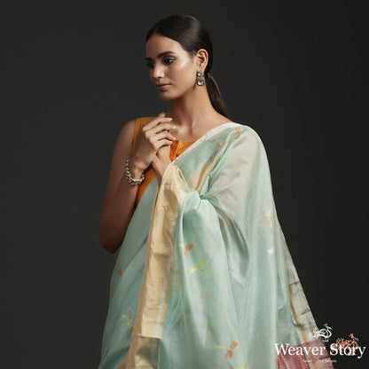 Blue_cotton_silk_chanderi_saree_with_butterfly_Motifs_WeaverStory_01