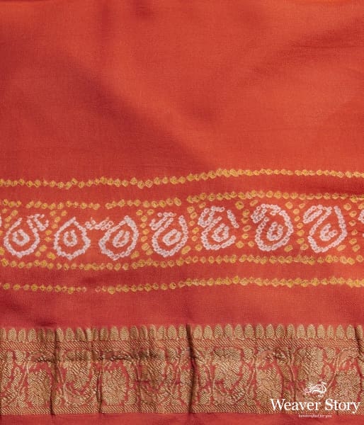 Handwoven_Banarasi_Bandhej_Saree_in_Orange_color_WeaverStory_05