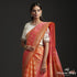 Handwoven_Banarasi_Kora_silk_saree_in_dual_tone_Orange_and_Peach_WeaverStory_01