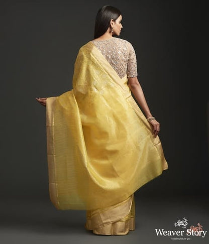 Sunny_yellow_chanderi_jangla_saree_WeaverStory_03