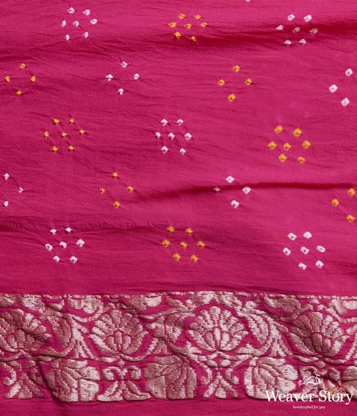 Handwoven_Banarasi_Bandhej_Saree_in_pink_WeaverStory_05