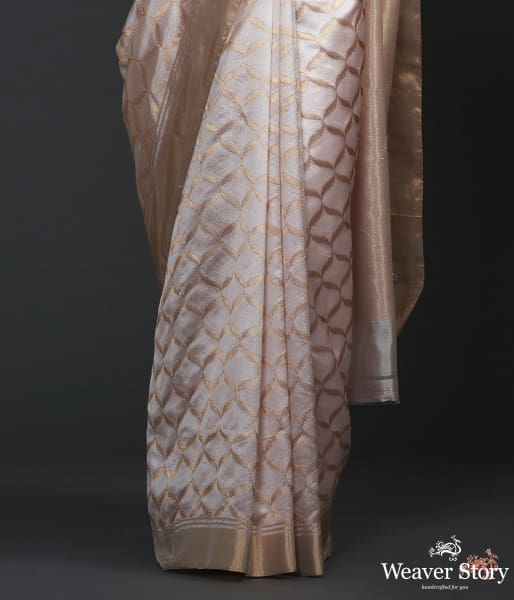 Shell_pink_chanderi_silk_saree_with_gold_zari_jaal_WeaverStory_04