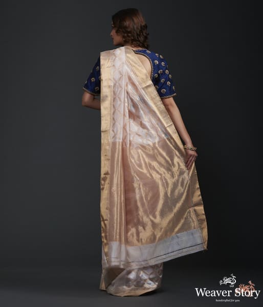 Shell_pink_chanderi_silk_saree_with_gold_zari_jaal_WeaverStory_03