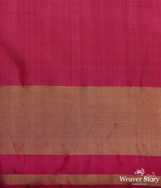 Red_and_pink_dual_tone_single_ikat_patola_saree_with_tissue_border_WeaverStory_05