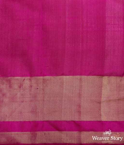 Pink_single_ikat_patola_saree_with_tissue_border_WeaverStory_05