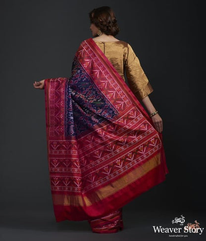 Pure_silk_Gujarat_Patola_saree_in_Blue_and_Pink_WeaverStory_03