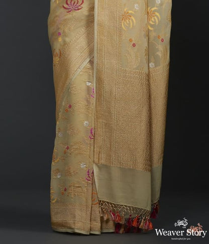 Golden_Beige_meenakari_jangla_saree_WeaverStory_04