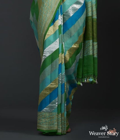 Green_and_blue_banarasi_jangla_with_rangkat_dye_WeaverStory_04