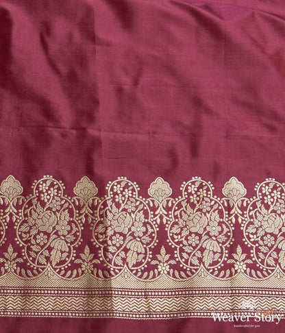 Wine_floral_border_saree_with_kadhwa_booti_and_mustard_selvedge_WeaverStory_05