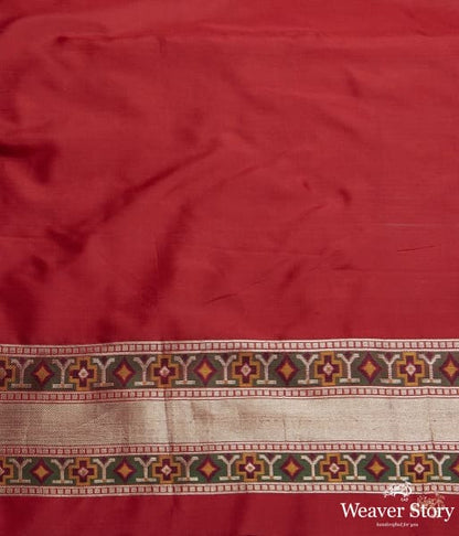 Handwoven_Banarasi_Patola_Saree_in_Mahroon_with_intricate_meenakari_work_WeaverStory_05