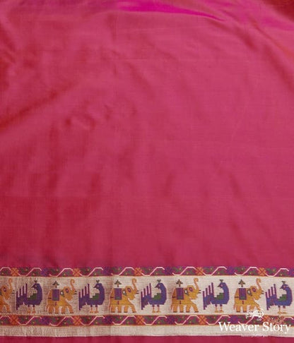 Handwoven_Banarasi_Patola_Saree_in_pink_with_intricate_meenakari_work_WeaverStory_05