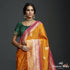 Mango_yellow_dual_tone_kadhiyal_border_saree_with_a_kadhwa_booti_and_pink_selvedge_WeaverStory_01