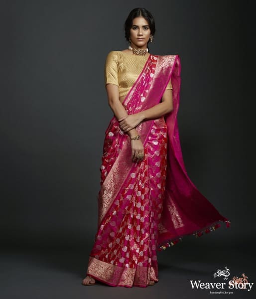 Hot_Pink_dual_tone_sona_rupa_kadhwa_jangla_with_sona_rupa_zari_WeaverStory_02